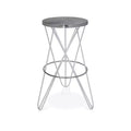 Meridian Furniture,Mercury White Iron Bar Stool