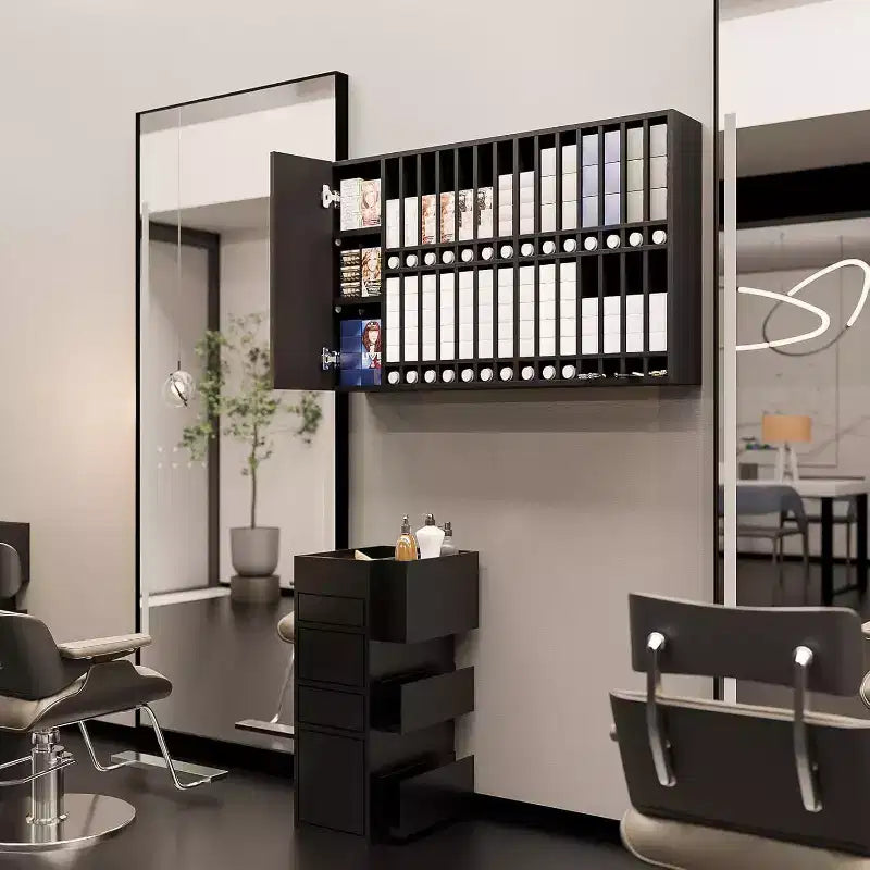 Support mural réglable noir/blanc pour coloration capillaire – Poste simple