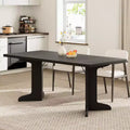 CuisinSmart 71 Dining Table for 6 to 8 People, Modern Dinner Table with Unique Wooden Legs, Rectangle Dining Table