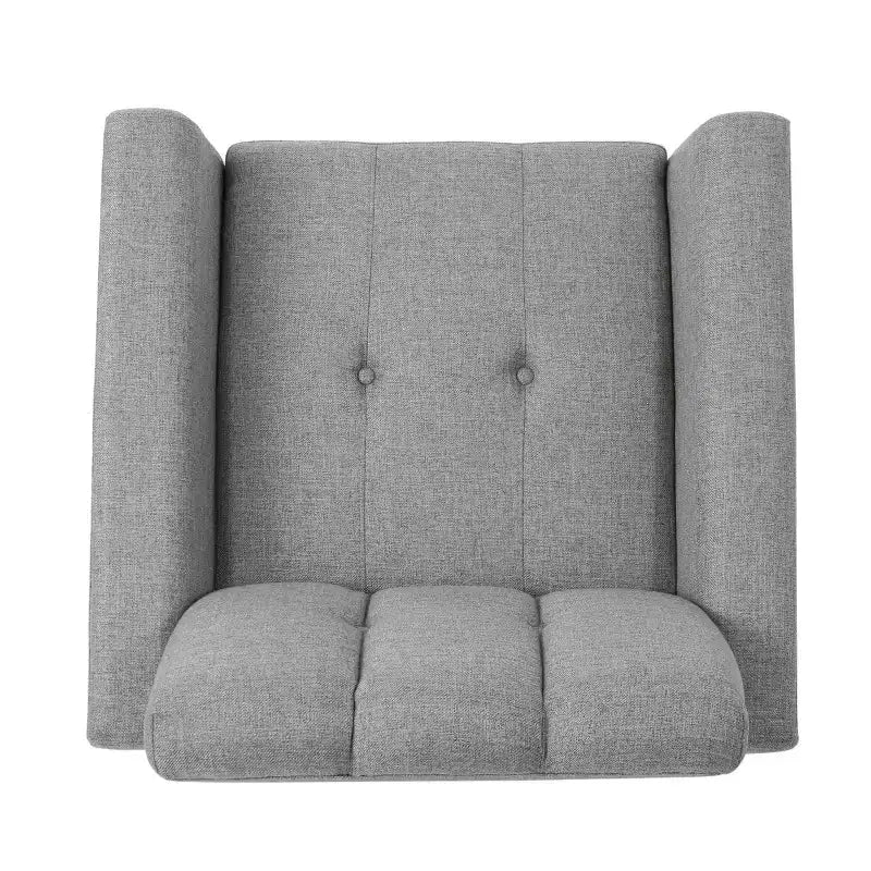 Fauteuil club capitonné milieu de siècle bleu/gris, 1 place