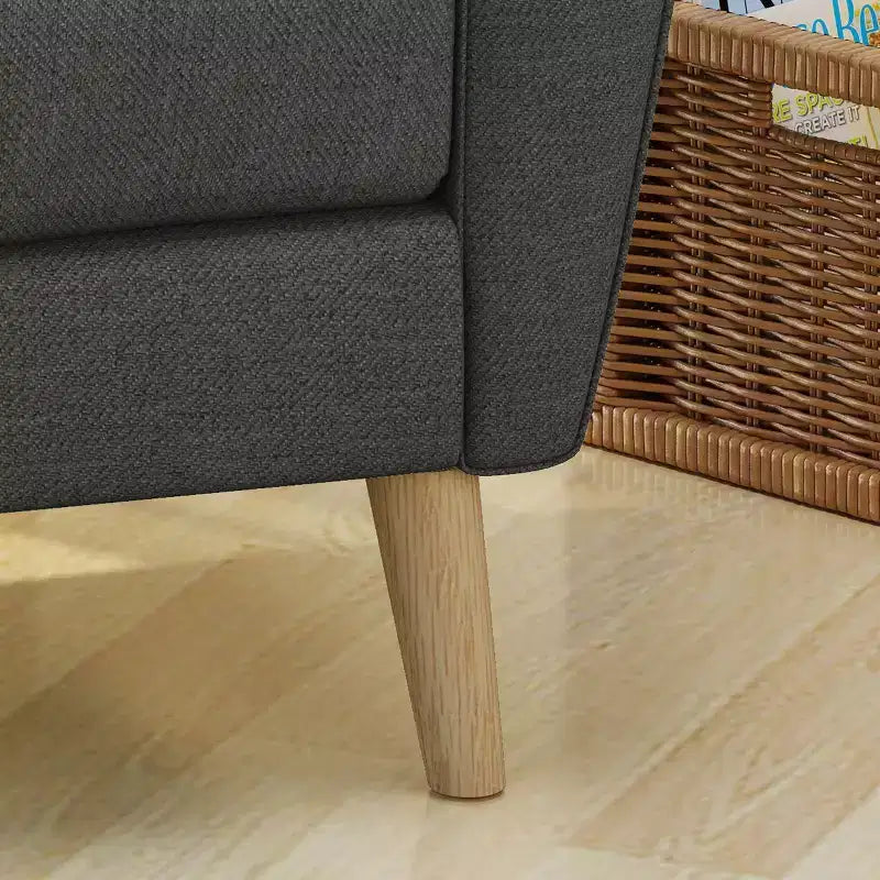 Fauteuil club capitonné milieu de siècle bleu/gris, 1 place