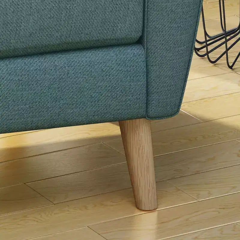 Fauteuil club capitonné milieu de siècle bleu/gris, 1 place