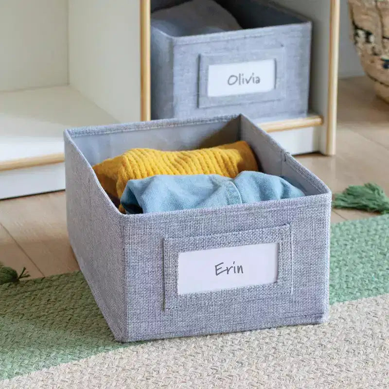 Vestiaire de rangement en bois à 3 sections naturel/blanc – Pour les enfants de 3 ans et plus