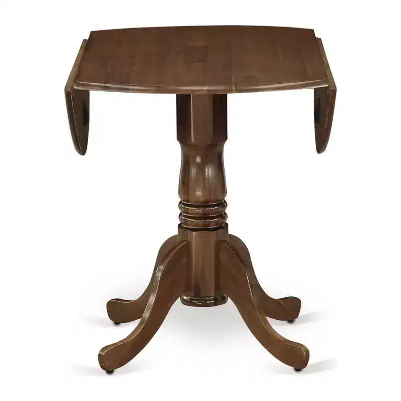 Table de salle à manger à rabats Noir / Naturel / Noyer – Jusqu'à 4 places assises