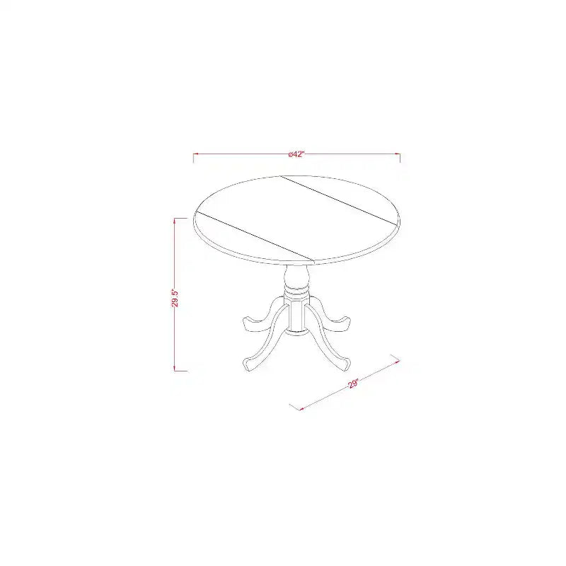 Table de salle à manger à rabats Noir / Naturel / Noyer – Jusqu'à 4 places assises