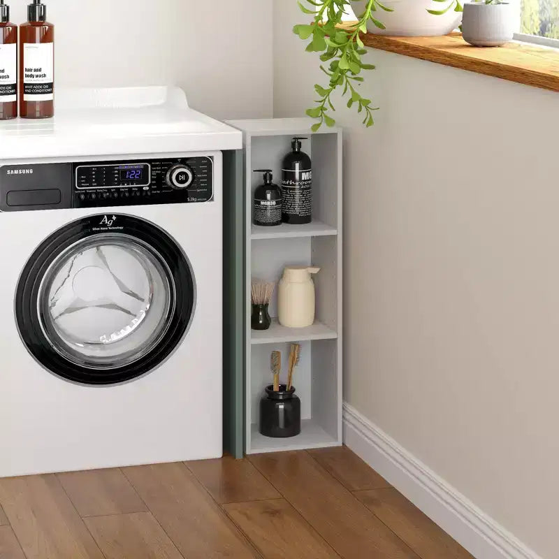 Étagère étroite à 3 niveaux – Noir/Blanc, assemblage par 1 personne