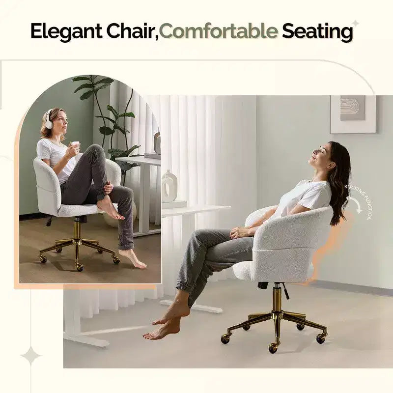 Chaise pivotante Velours Dossier Anneau – Beige / Noir / Vert / Kaki / Vert menthe / Blanc pur, Siège unique