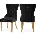 Meridian Furniture,Carmen Velvet Dining Chairs, Set of 2
