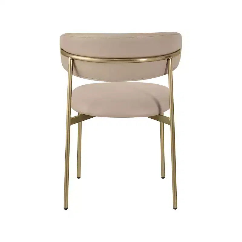 Chaise de salle à manger en cuir végétalien taupe, lot de 2