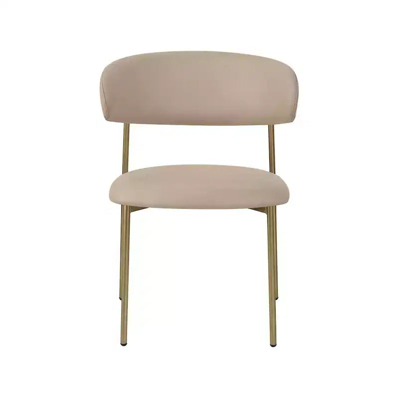 Chaise de salle à manger en cuir végétalien taupe, lot de 2