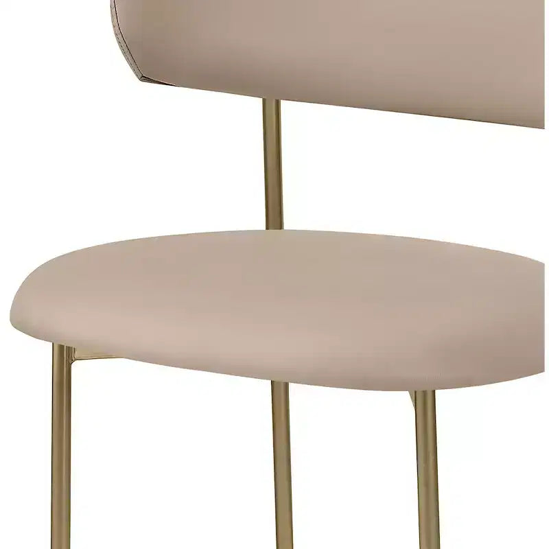 Chaise de salle à manger en cuir végétalien taupe, lot de 2