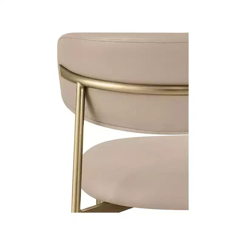 Chaise de salle à manger en cuir végétalien taupe, lot de 2