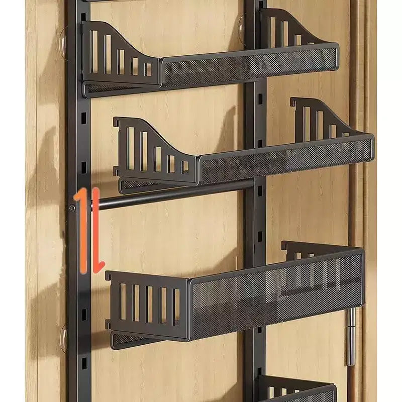 Organisateur de porte en maille métallique à 10 niveaux, noir/blanc, 1 unité