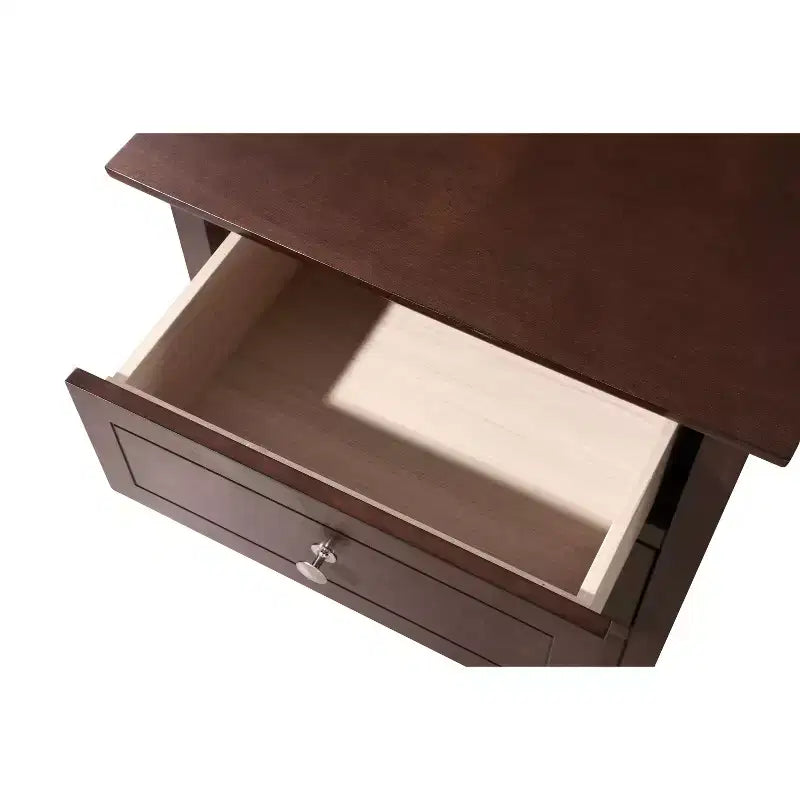 Table de chevet rectangulaire en bois – Noir / Cappuccino / Cerisier / Chêne / Blanc / Jaune | Simple | Chambre et salon