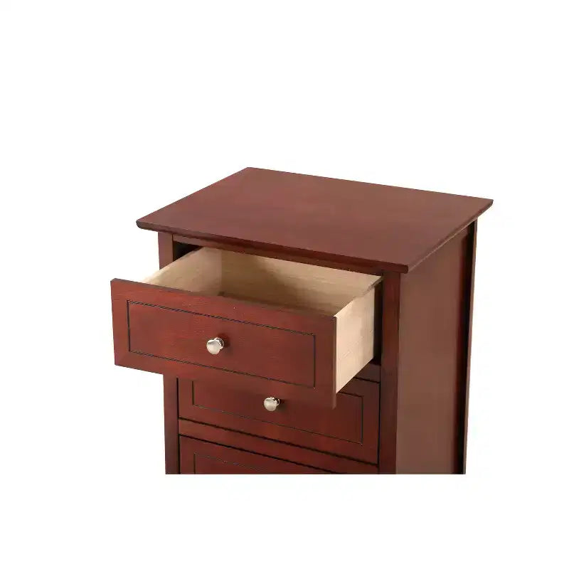Table de chevet rectangulaire en bois – Noir / Cappuccino / Cerisier / Chêne / Blanc / Jaune | Simple | Chambre et salon