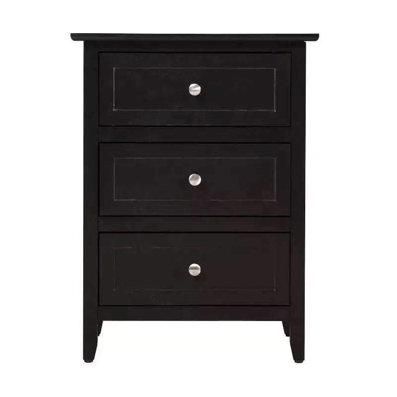 Table de chevet rectangulaire en bois – Noir / Cappuccino / Cerisier / Chêne / Blanc / Jaune | Simple | Chambre et salon