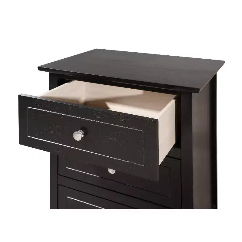 Table de chevet rectangulaire en bois – Noir / Cappuccino / Cerisier / Chêne / Blanc / Jaune | Simple | Chambre et salon