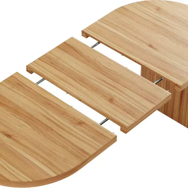 Table à manger ovale extensible marron/naturel – 4 places, 140-180 cm