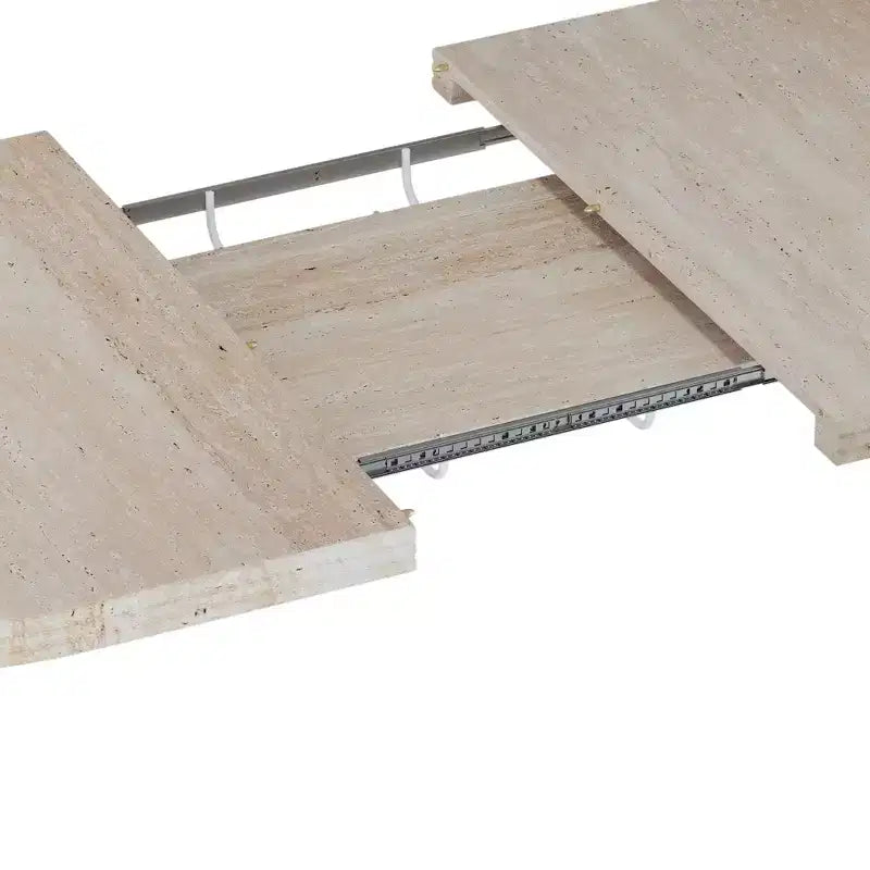 Table à manger ovale extensible marron/naturel – 4 places, 140-180 cm