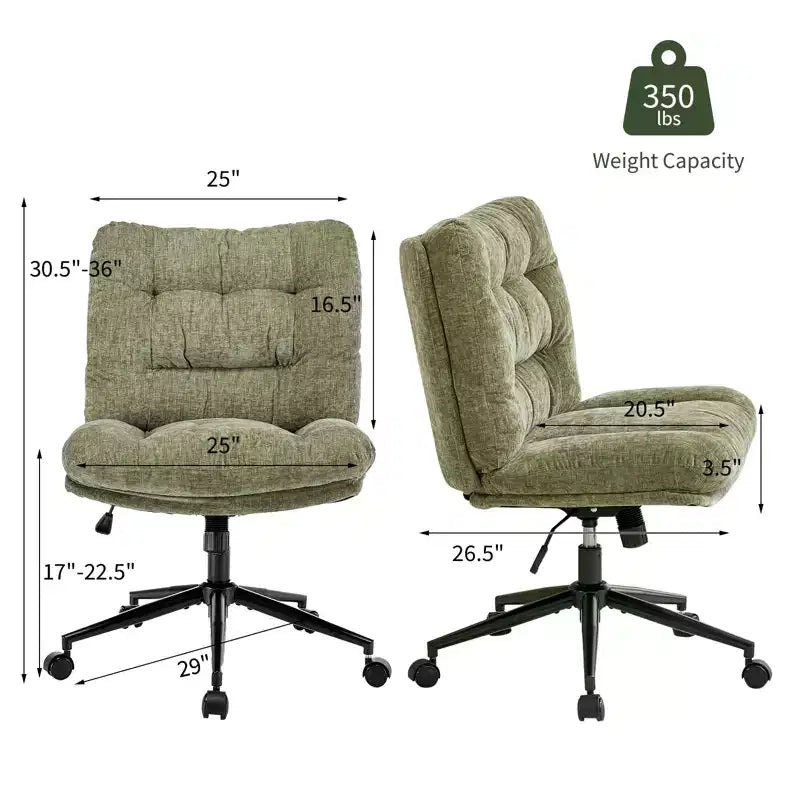 Chaise de vanité pivotante en chenille, style pieds croisés, réglable en hauteur, 1 personne