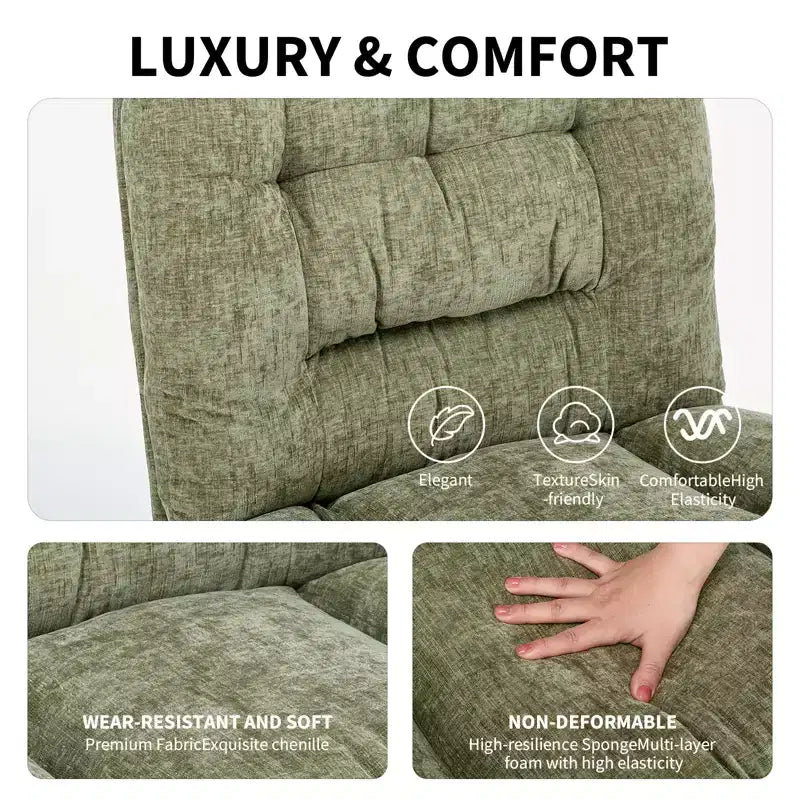 Chaise de vanité pivotante en chenille, style pieds croisés, réglable en hauteur, 1 personne
