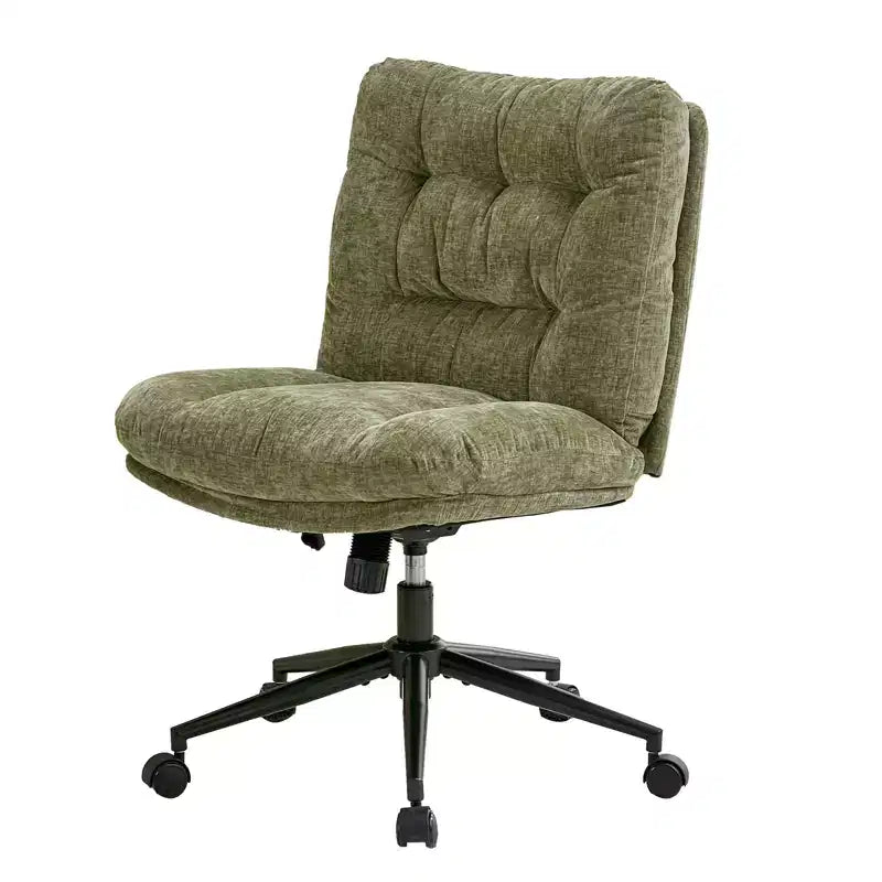 Chaise de vanité pivotante en chenille, style pieds croisés, réglable en hauteur, 1 personne