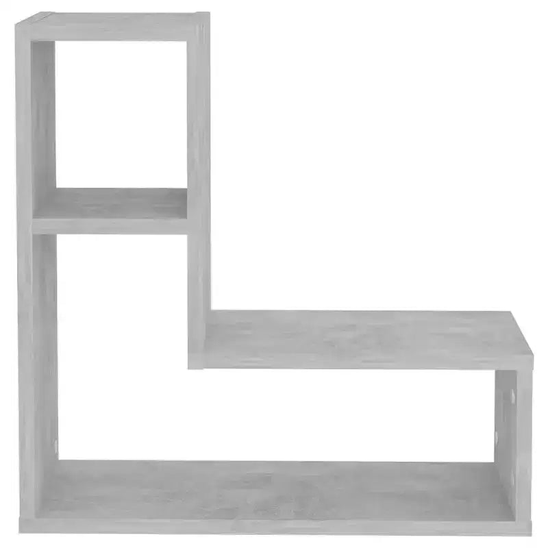 Étagère murale carrée gris béton, lot de 2 – Bois composite, Intérieur