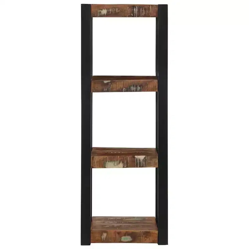 Étagère murale en bois recyclé multicolore – Carrée, 3 niveaux, à fixer au mur
