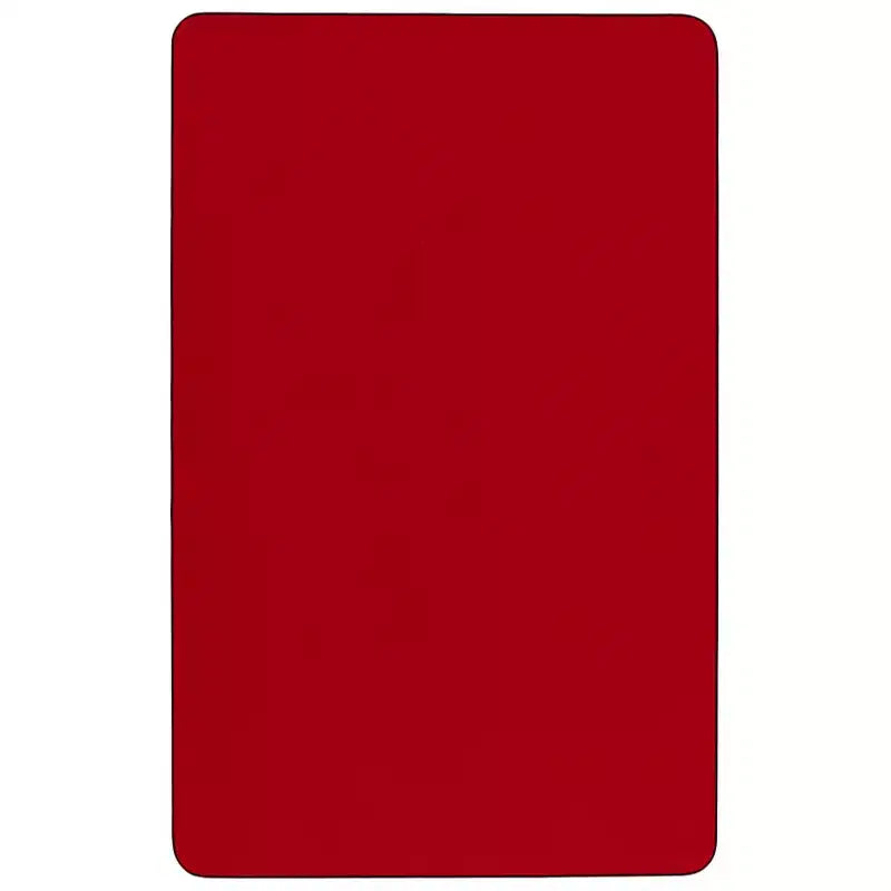 Table d'activités rectangulaire 76 x 152 cm – Pieds réglables en hauteur – Rouge / Jaune
