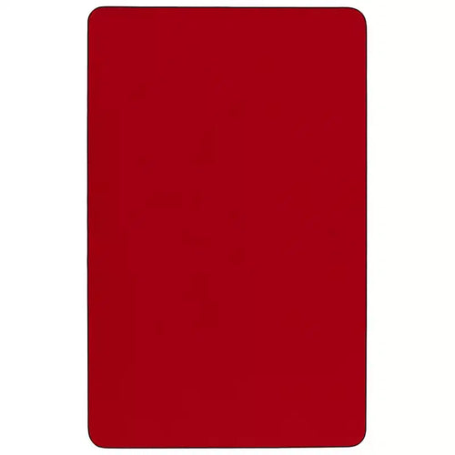 Table d'activités rectangulaire 76 x 152 cm – Pieds réglables en hauteur – Rouge / Jaune