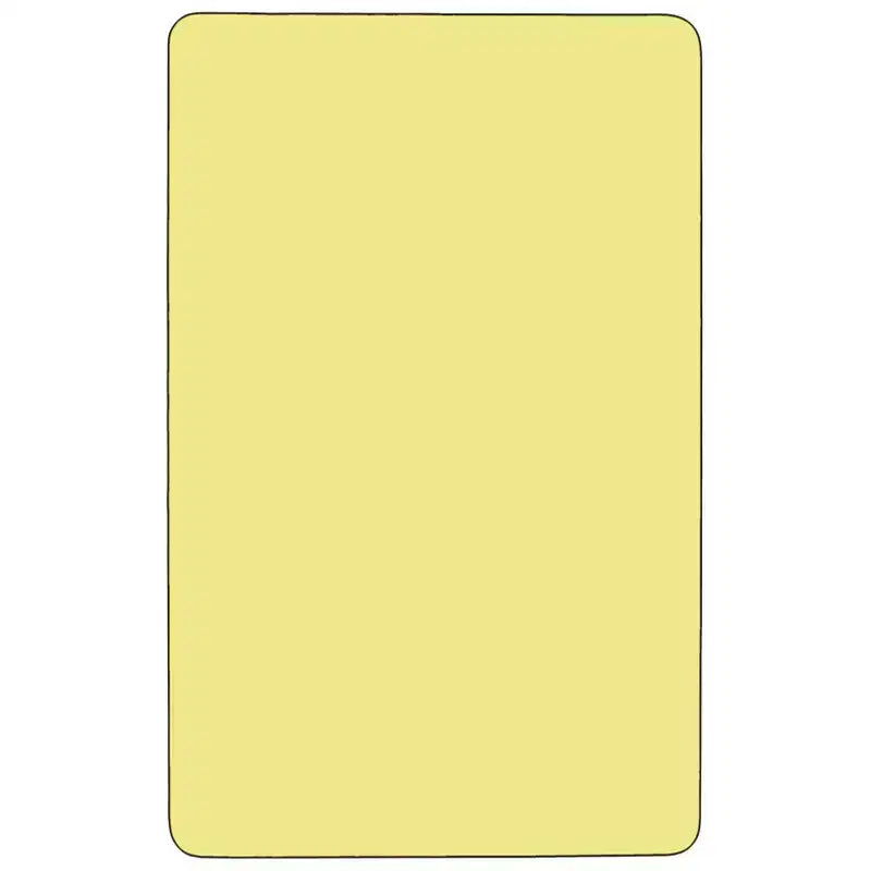 Table d'activités rectangulaire 76 x 152 cm – Pieds réglables en hauteur – Rouge / Jaune