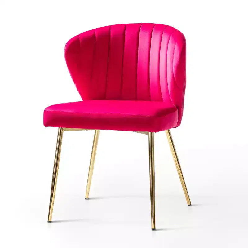 Fauteuil d'appoint en velours noir / fuchsia / vert / ivoire / moutarde / marine / orange / rose / rouge / sauge / havane / sarcelle / jaune avec pieds en métal – 1 place