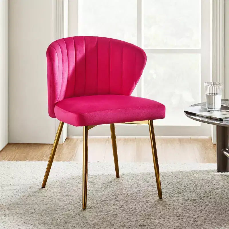 Fauteuil d'appoint en velours noir / fuchsia / vert / ivoire / moutarde / marine / orange / rose / rouge / sauge / havane / sarcelle / jaune avec pieds en métal – 1 place