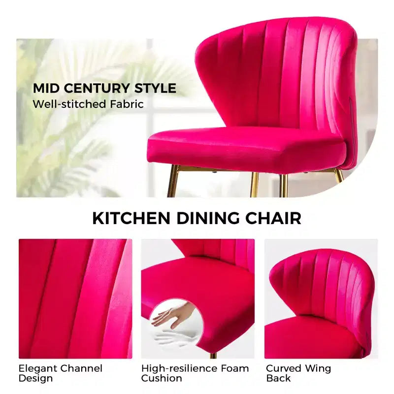 Fauteuil d'appoint en velours noir / fuchsia / vert / ivoire / moutarde / marine / orange / rose / rouge / sauge / havane / sarcelle / jaune avec pieds en métal – 1 place