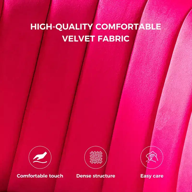 Fauteuil d'appoint en velours noir / fuchsia / vert / ivoire / moutarde / marine / orange / rose / rouge / sauge / havane / sarcelle / jaune avec pieds en métal – 1 place