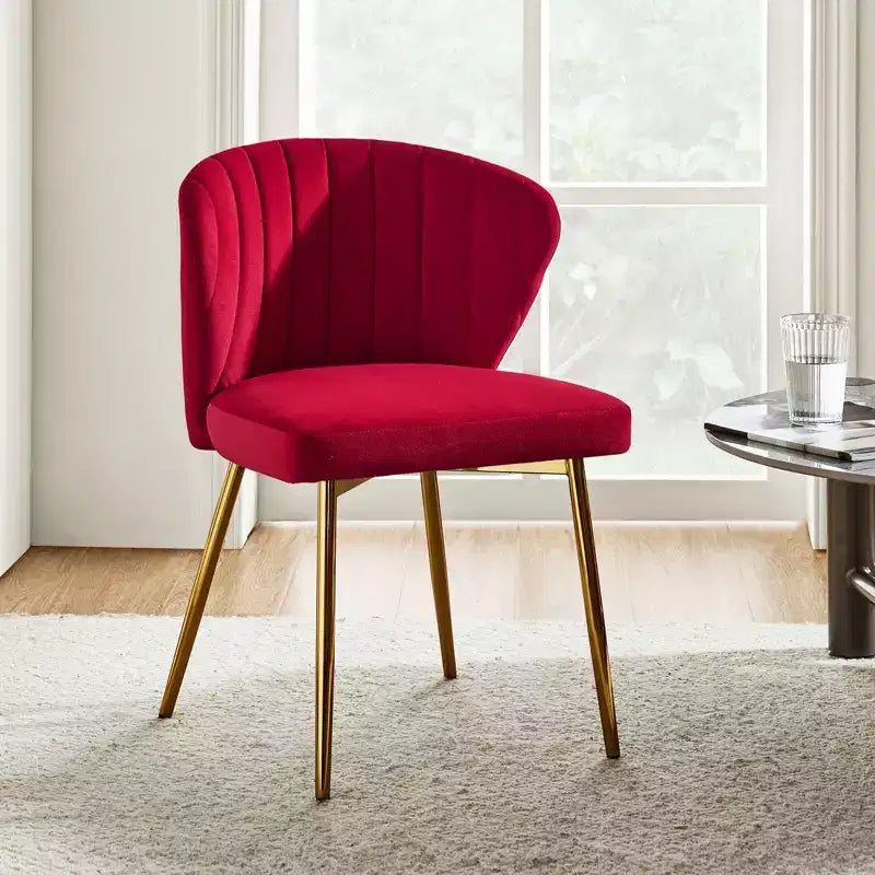 Fauteuil d'appoint en velours noir / fuchsia / vert / ivoire / moutarde / marine / orange / rose / rouge / sauge / havane / sarcelle / jaune avec pieds en métal – 1 place