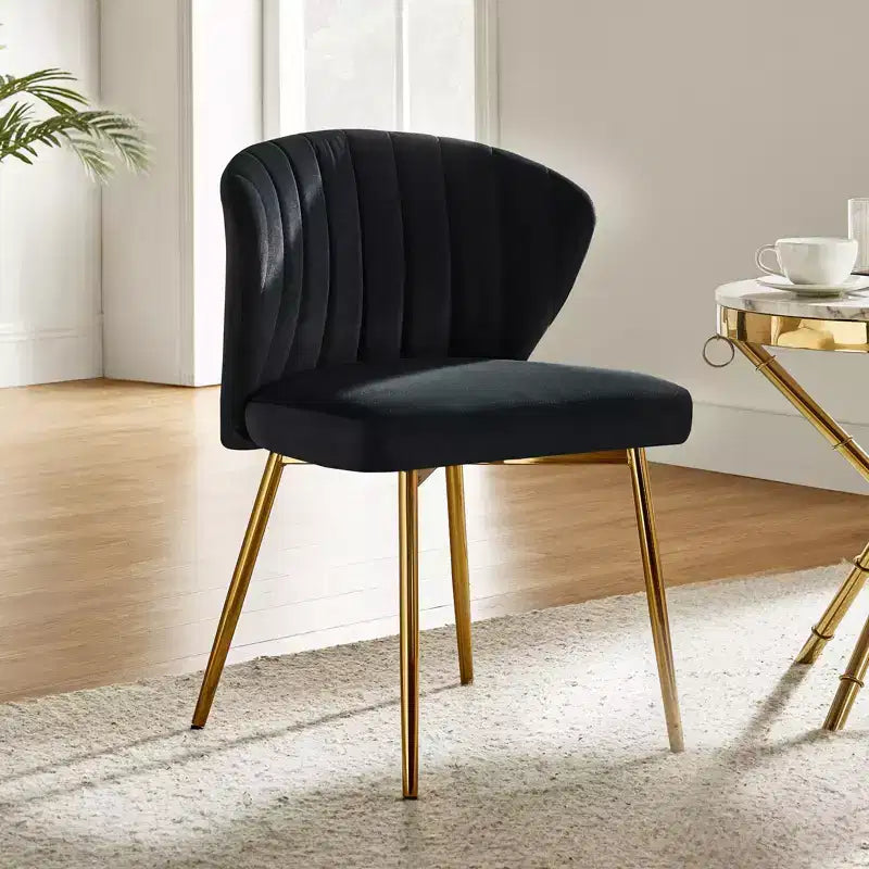 Fauteuil d'appoint en velours noir / fuchsia / vert / ivoire / moutarde / marine / orange / rose / rouge / sauge / havane / sarcelle / jaune avec pieds en métal – 1 place