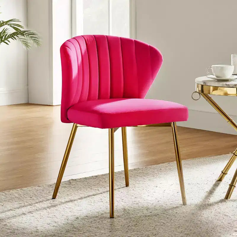 Fauteuil d'appoint en velours noir / fuchsia / vert / ivoire / moutarde / marine / orange / rose / rouge / sauge / havane / sarcelle / jaune avec pieds en métal – 1 place