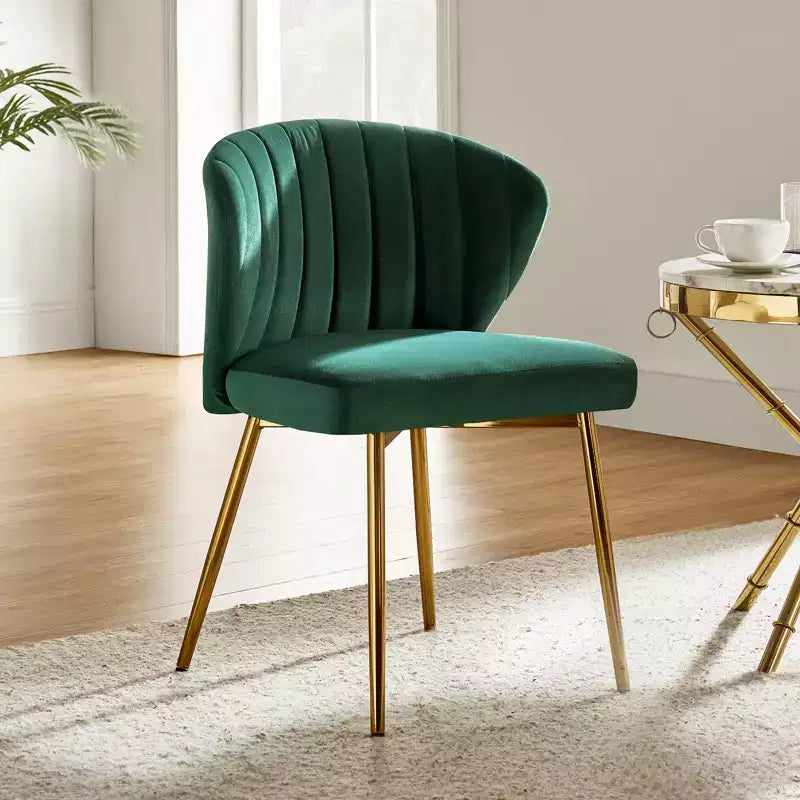 Fauteuil d'appoint en velours noir / fuchsia / vert / ivoire / moutarde / marine / orange / rose / rouge / sauge / havane / sarcelle / jaune avec pieds en métal – 1 place