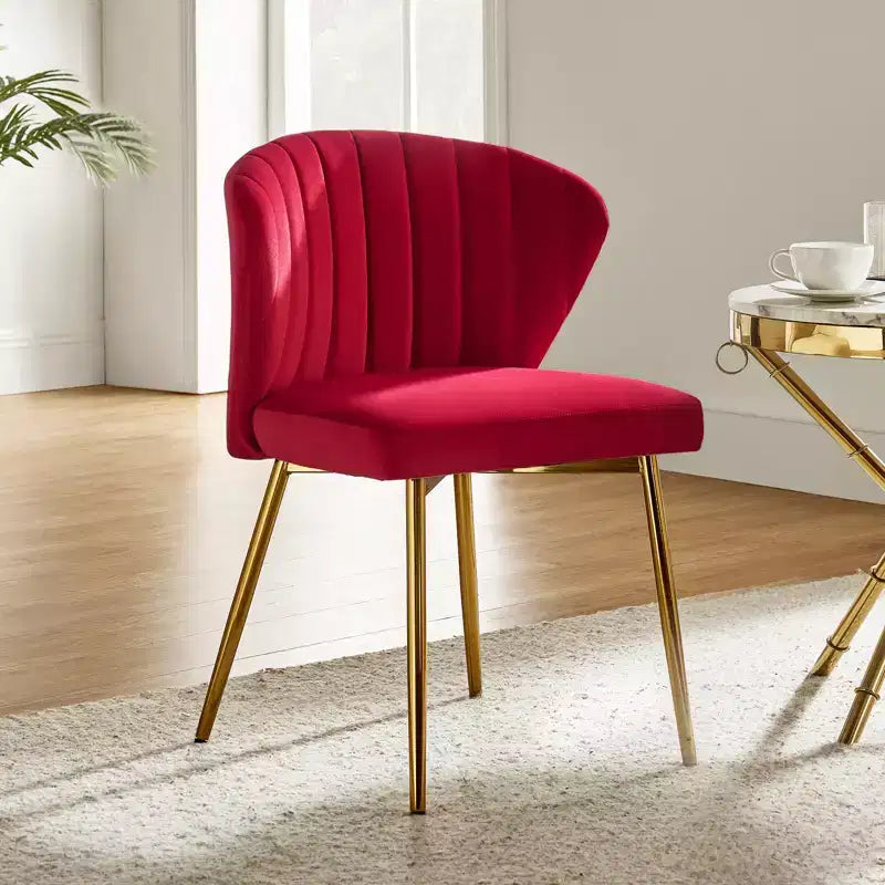 Fauteuil d'appoint en velours noir / fuchsia / vert / ivoire / moutarde / marine / orange / rose / rouge / sauge / havane / sarcelle / jaune avec pieds en métal – 1 place