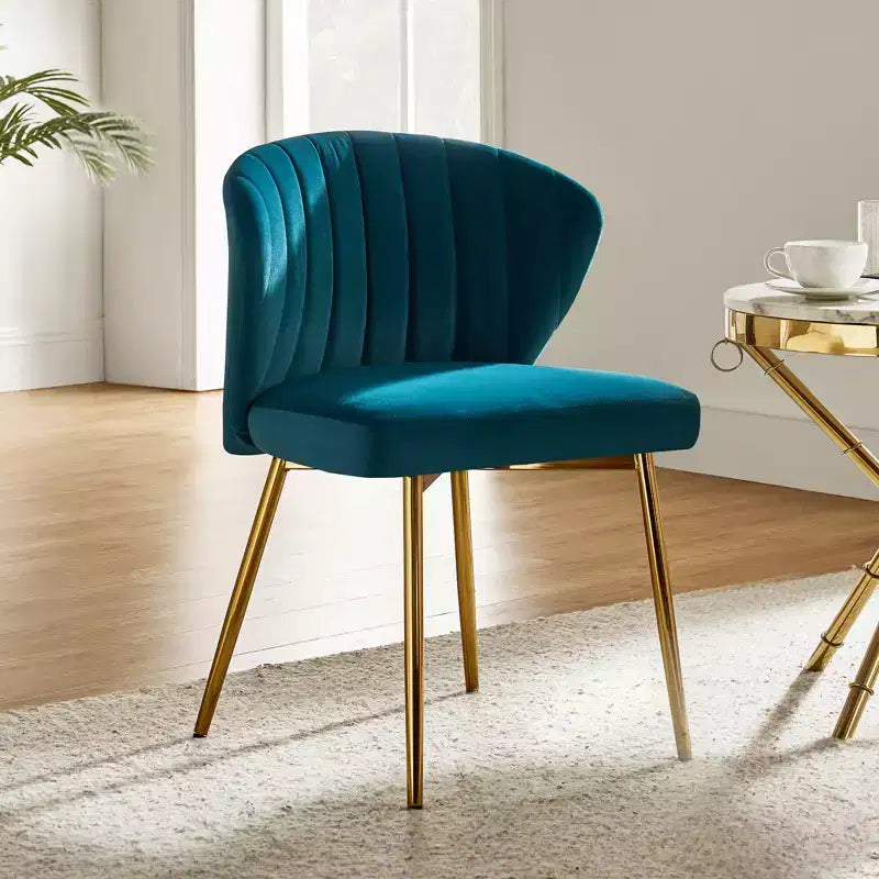 Fauteuil d'appoint en velours noir / fuchsia / vert / ivoire / moutarde / marine / orange / rose / rouge / sauge / havane / sarcelle / jaune avec pieds en métal – 1 place