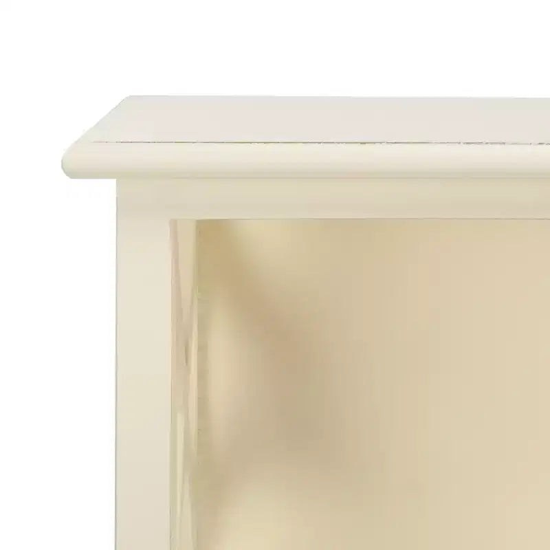 Étagère murale cerise / blanc vintage / blanche avec crochets et étagères – Style traditionnel, foyer d'une personne